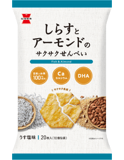 16. しらすとアーモンドのサクサクせんべい